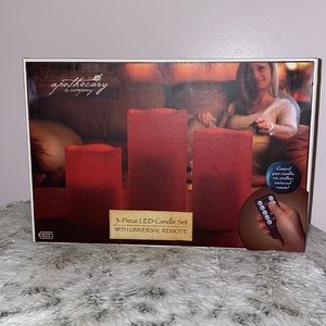 3 piece led candle set